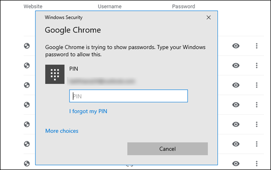 password for google chrome on mac